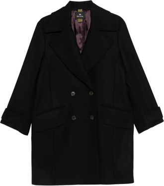 Paul Smith Jas met dubbele rij knopen en zak - Zwart