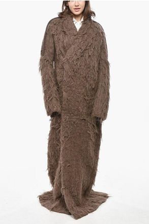 Rick Owens PORTERVILLE Double-breasted Alpaca Blend Coat size 40