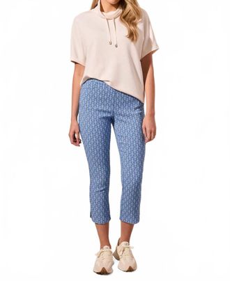 Tribal Pull On Capri Pants In Riviera