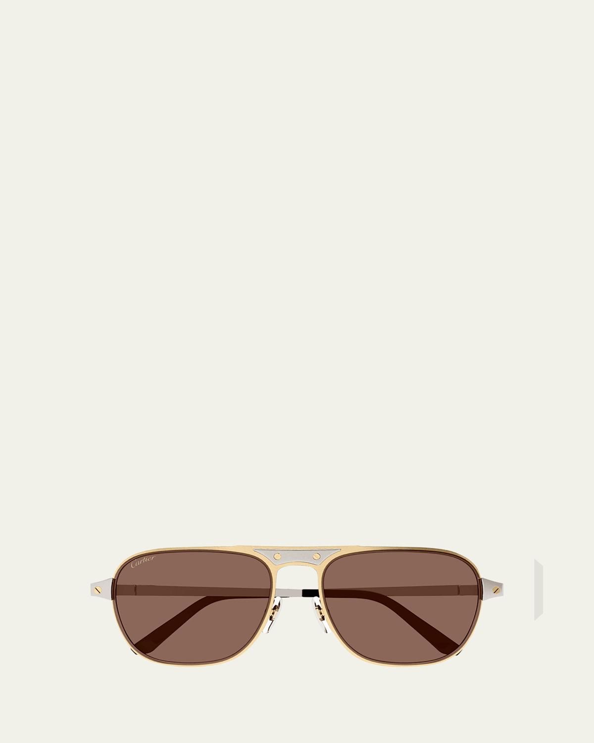 Cartier Mens CT0532SM Metal Aviator Sunglasses from 
