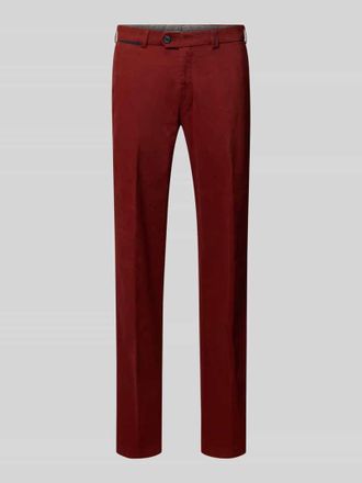 Hiltl Hiltl Regular Fit Stoffhose mit B&uuml;gelfalten Modell Peaker in Bordeaux, Gr&ouml;&szlig;e 25
