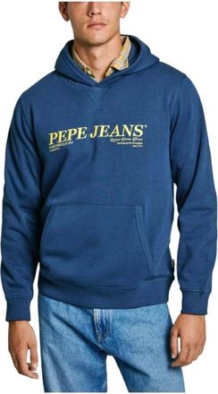 Pepe Jeans London Hoodies & sweatvesten, Heren, Blauw, XL, Katoen, Dylan Hoodie