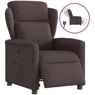 vidaXL Vidaxl - Sill&oacute;n Reclinable El&eacute;ctrico Tela Marr&oacute;n Oscuro