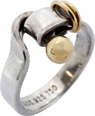 Tiffany & Co. Yellow Gold (18K) Silver 925 Band Ring (Pre-Owned)