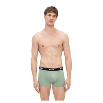 HUGO BOSS Heren Bodywear Logo Boxershorts (Set van 3) (Zwart/Grijs/Groen)