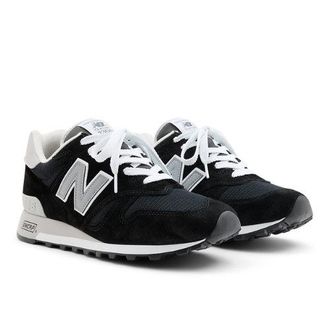 New Balance Unisex Made in USA 1300 in Nero/Grigio/Bianca, Pelle Scamosciata/Rete, Taglia 38.5