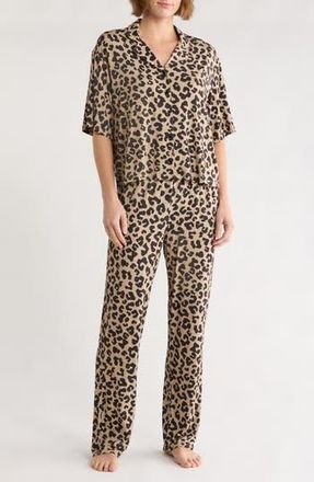 Abound Sleepy Head Pajamas in Tan- Black Kayla Animal at Nordstrom Rack, Size X-Large