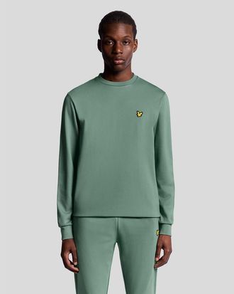 Lyle & Scott Crew Neck Long Sleeve Fly Fleece in Silver Pine at Nordstrom, Size Xx-Large