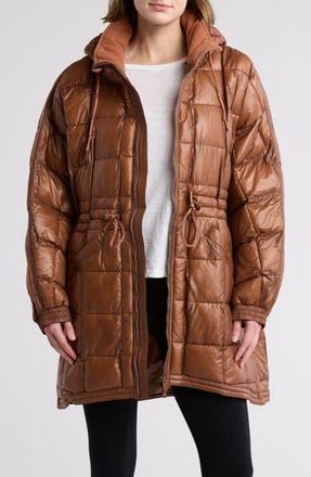 Free People Movement Patricia Packable Quilted Coat in Walnut at Nordstrom Rack, Size Large