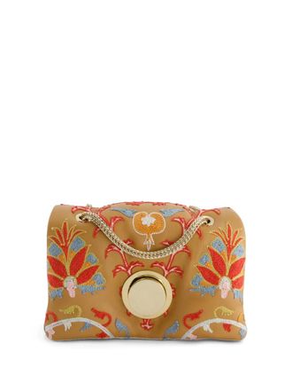 Giambattista Valli floral-embroidery tote bag - Brown