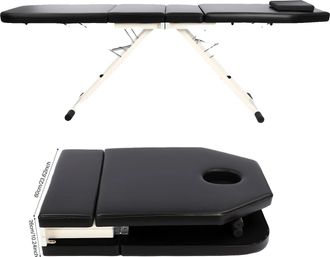 OEM Camilla De Masaje Con Respaldo Ajustable Y Dise&ntilde;o Plegable, Color Negro