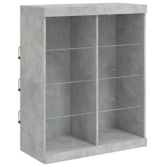 Berkfield Home Sideboard with LED Lights Concrete Grey 81x37x100 cm | Size: 81 x 37 x 100 cm