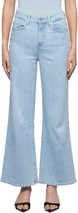7 For All Mankind Lotta High Waist Ankle Wide Leg Jeans in Dewdrop at Nordstrom, Size 26