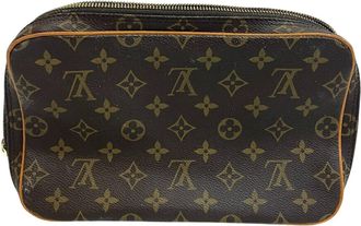 Louis Vuitton Brown Monogram Monogram Leather Pouch Wash Bag (Pre-Owned)