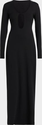 Kiki De Montparnasse Echauffe Cut-Out Long-Sleeve Gown