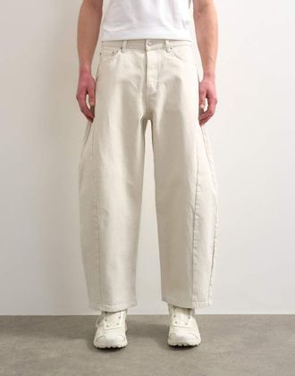 Topman Jeans rigidi a cilindro bianchi-Bianco