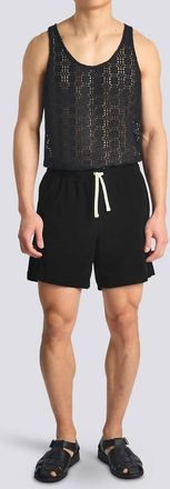 Bather Lattice Tank Top In Black
