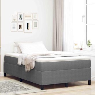 vidaXL Bed Frame Light grey 120 x 190 cm Corduroy fabric Vidaxl