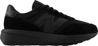 New Balance Heren 370 Su&egrave;de Trainers (Drievoudig zwart)