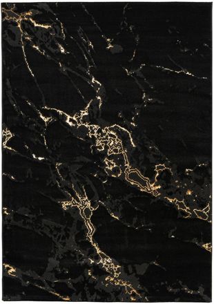 LALEE Design Teppich Marmaris 400 - Schwarz/Gold
