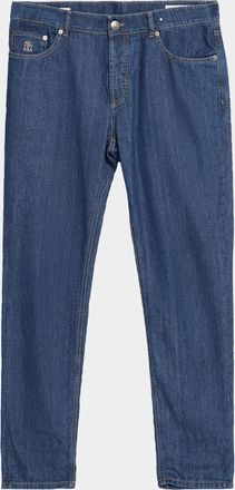 Brunello Cucinelli Men & apos;s Straight-Leg Denim Five-Pocket Pants
