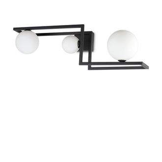 Netlighting ANGOLO 3 Light Globe Ceiling Light Black