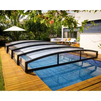Palram Canopia Majorca Diy Cobertor De Piscinas Telescopico De Aluminio Y Policarbonato 8x4 M