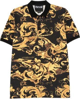 Versace Jeans Couture Porcelain Barocco-print Polo Shirt