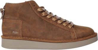 Panchic Cozy Enkellaars - Heren - Veterlaarzen - Bruin - 44 EU - Leer - Schoenen