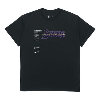 Nike NBA Courtside Los Angeles Lakers Short Sleeve Training Black CK8028-010