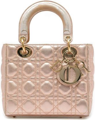 Dior Pre-owned Dior Small Metallic Lambskin Cannage My ABCDior Lady Dior Ladies P0CXF2B5Z90RYD7D
