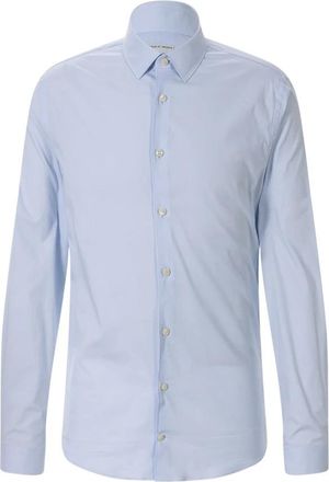 Tiger Of Sweden Adley C Shirt - Heren - Zakelijke Overhemden - Blauw - L - Katoen - Overhemden