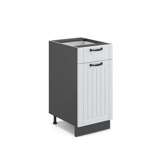Vicco Mueble Bajo De Cocina Fame-line, Blanco Casa De Campo, 40 Cm Sin Encimera