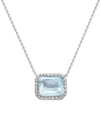 Forever Creations Forever Creations 14K 2.11 Ct. Tw. Diamond & Aquamarine Necklace