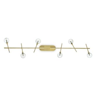 Netlighting Maracas 6 Light Ceiling Light Antique Brass in Yellow