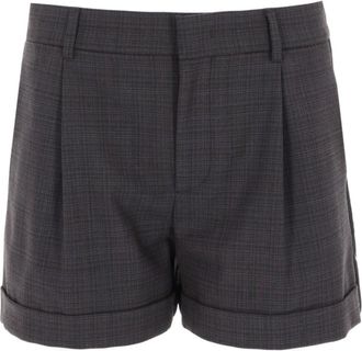 Moschino Grey Checks Shorts