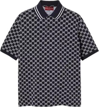 Gucci Stijlvolle Polo Shirt - Heren - Polos - Blauw - M - Tops