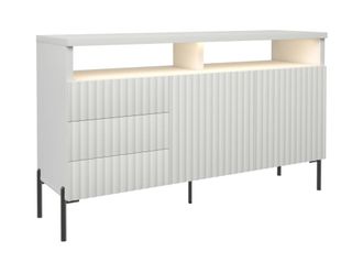 AKL FURNITURE Aparador efecto madera blanco 45x150x89