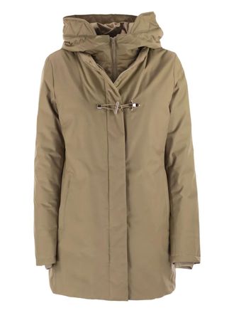 Fay zip-up hooded parka - Neutrals