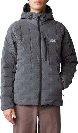 Mountain Hardwear Stretchdown 700 Fill Power Down Hooded Jacket in Volcanic Heather at Nordstrom, Size Xx-Large