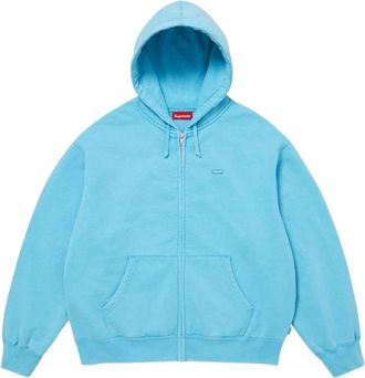 SUPREME SS26 Small Box Zip Up Hooded Sweatshirt Light Blue SUP-SS26-122-BLU