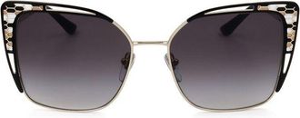 Bulgari Grey Gradient Butterfly Ladies Sunglasses BV6179 278/8G 55