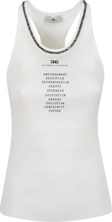 Elisabetta Franchi Dames, Tops, Wit, Maat: M