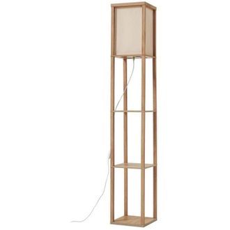 Lindby Floor Lamp Birta made of Wood for Living Room & Dining Room