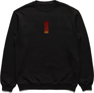 maharishi Geborduurde Crew Sweatshirt - Heren - Sweatshirts - Zwart - S - Katoen - Hoodies & sweatvesten