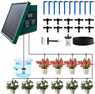 No Brand Sistema De Riego Solar Con Temporizador Y Manguera De Goteo De 10 Metros Para El Riego Automatizado De Plantas Y Jardines
