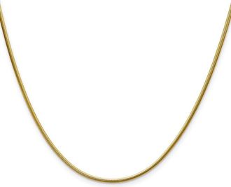 Diamond2Deal Stainless Steel Polished Yellow IP-plated 1.5mm Snake Chain Necklace