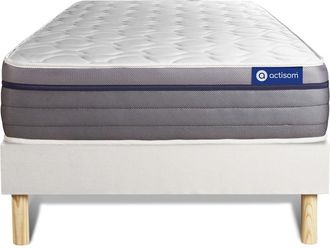 Actisom Actisom - Somier Blanco + Colch&oacute;n Con L&aacute;tex Y Espuma Viscoel&aacute;stica 90 X 200