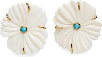 Lizzie Fortunato New Bloom Mother-of-Pearl Stud Earrings in White at Nordstrom