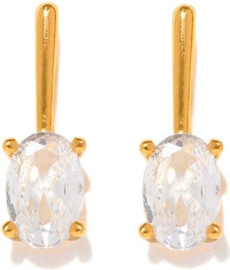 Girls Crew Cancun Oval Bar Stud Earrings in Gold at Nordstrom